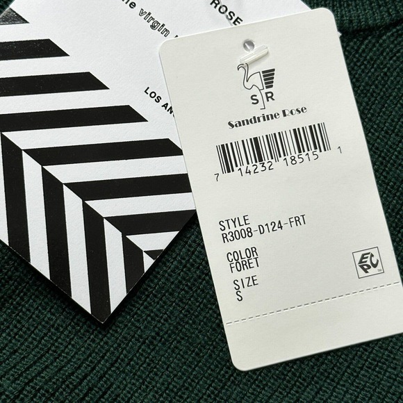 Sandrine Rose Tropical Wool Mixed Media Hawaiian Sweater Oversized Women S NWT - Picture 10 of 11